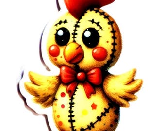Stitched, Chicken, Needle Minder, Cross Stitch, Needle, Stitching, Sewing, Embroidery