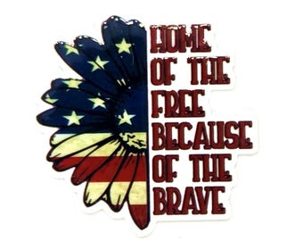 Home, of the, Free, because, Brave, America, Flag, Flower, Needle Minder, Cross Stitch, Sewing, Embroidery