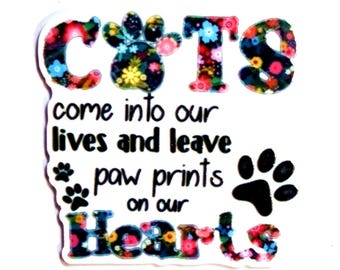 Cats, Lives, Paw, Prints, Needle Minder, Cross Stitch, Needle, Stitching, Sewing, Embroidery
