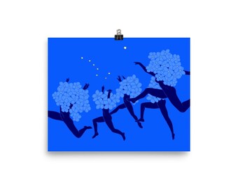 Forget-Me-Not Alaska State Flower Lady Museum Grade Print - 8x10"