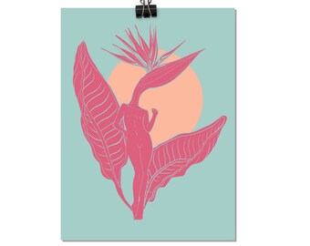 Bird of Paradise Birth of Venus 8x10" Museum-Grade Matte Print - 8x10"