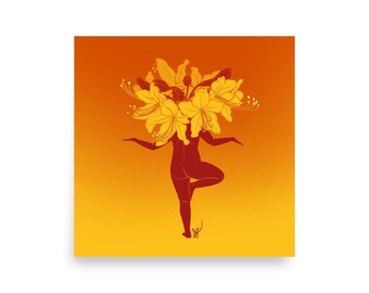 Azalea: Georgia State Wildflower Botanical Lady Print - 8x10"