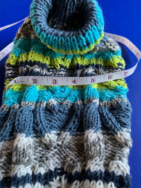 手編みの犬用セーター、小型犬/子犬用ウールジャンパー（12～13インチ