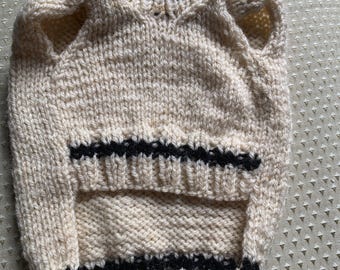 9” Hand-Knitted Wool Blend Dog Jumper – Chihuahua Toy Breed Aran Coat
