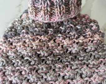 Made-to-Measure Hand Knitted Dog Coat: Aran Wool Bubble Knit Patterned Sweater