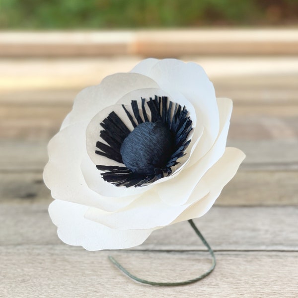 Paper Anemone Flower - Paper flowers - Customizable color