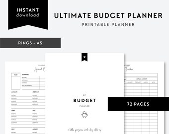 Budget Planner, A5 PRINTABLE Financial Planner Inserts, Finance Organiser, Money Planning, Monthly Saving, Expense, Debt Repayment, Goal Set