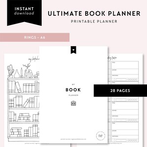 Reading Planner Printable Reading Journal Bundle Book Lover's Printable ...