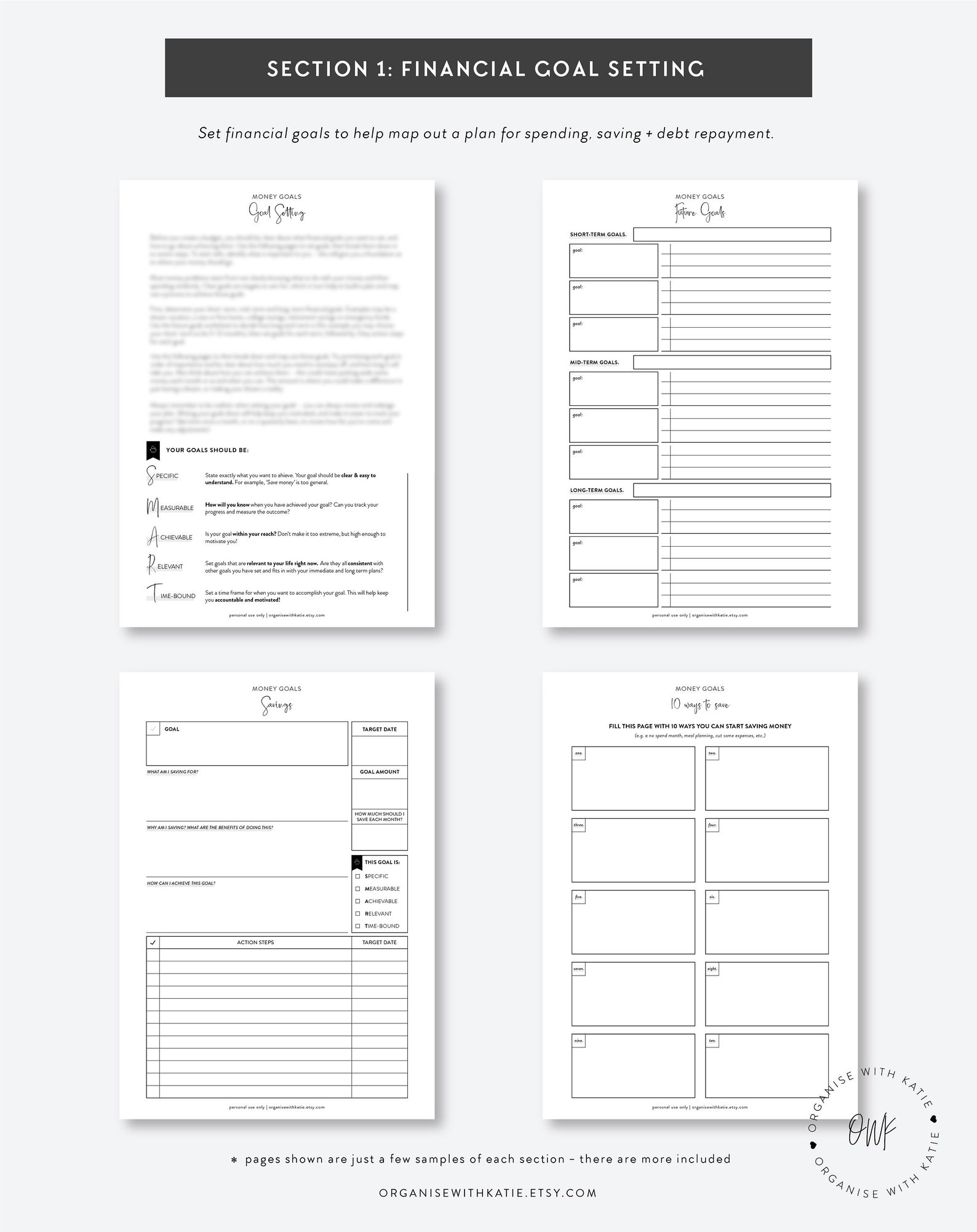 Budget Planner A5 PRINTABLE Financial Planner Inserts | Etsy