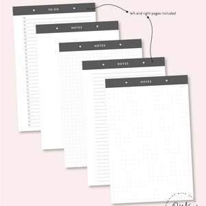 Mini Happy Planner Printable Notes and to Do Pages Filofax - Etsy