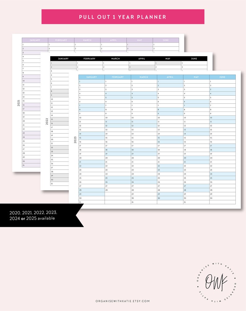 Miniature Life Calendar 2023 Mini Happy Planner 2020 2021 2022 2023 2024 2025 1 Anno Etsy