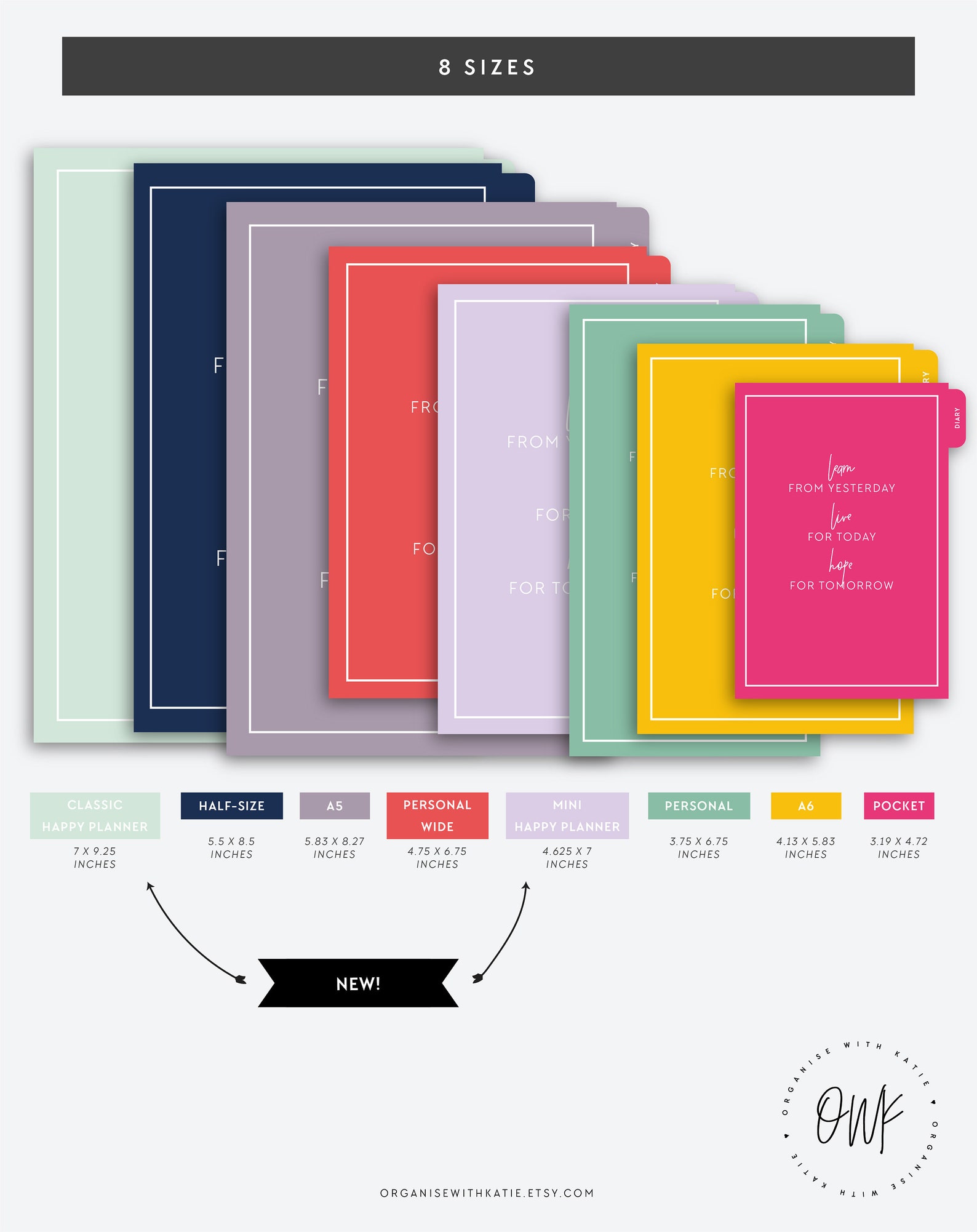 CUSTOM Printable Dividers for A5 Personal Happy Planner - Etsy