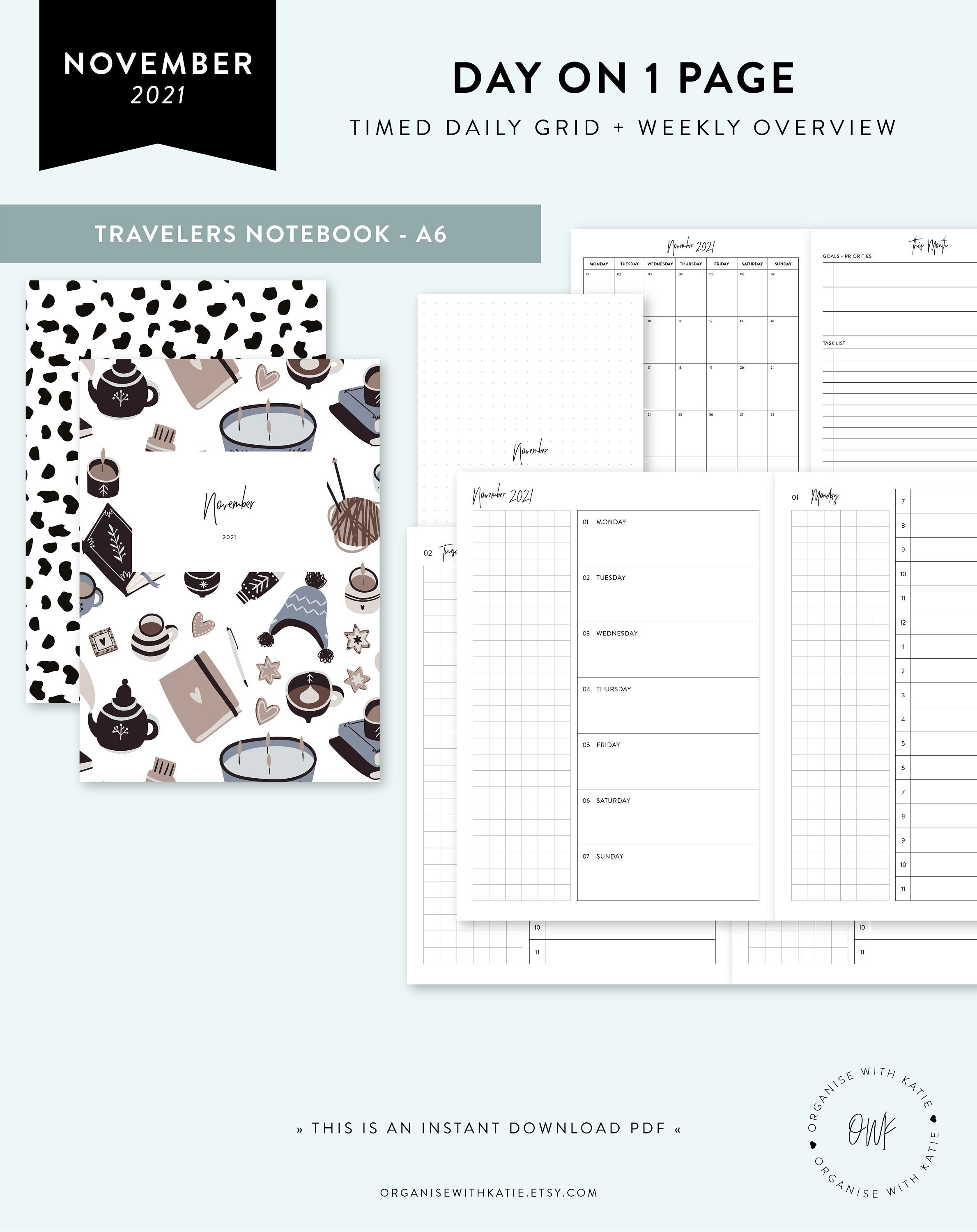 Paper & Party Supplies printable planner B6 inserts for travelers ...