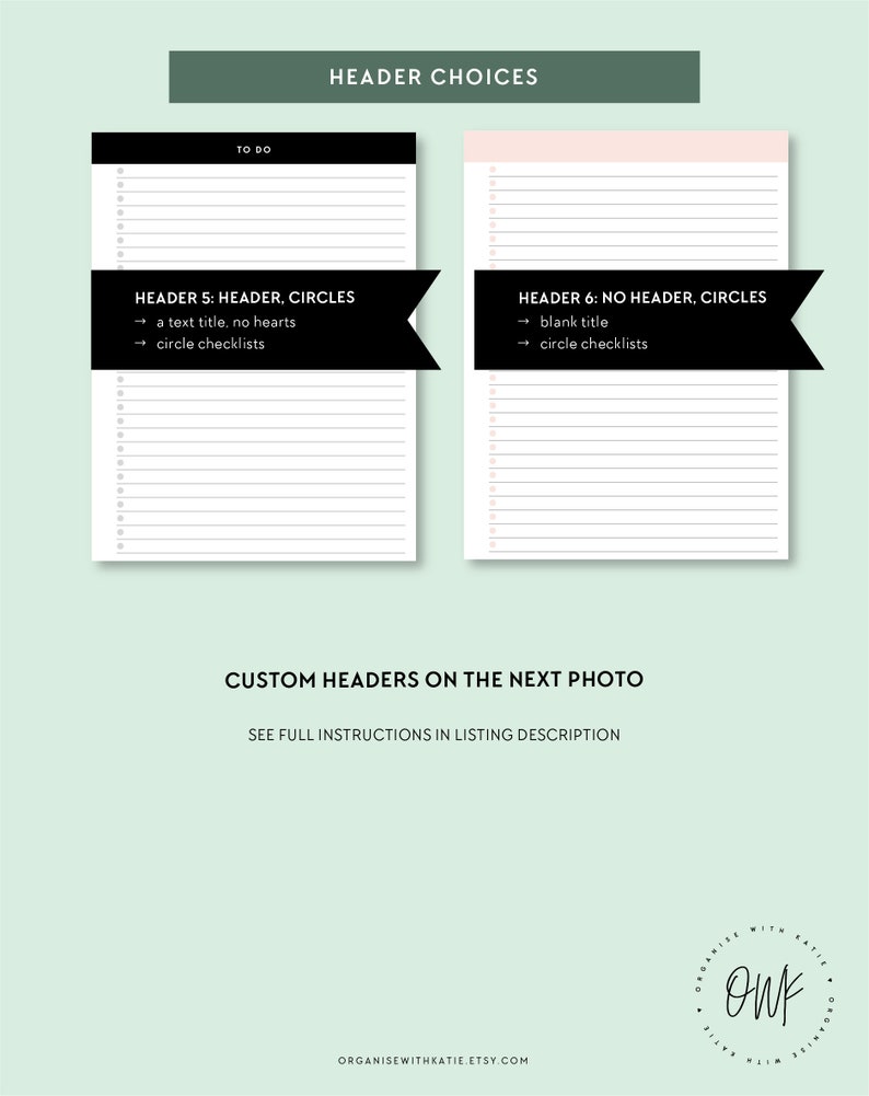 Classic Happy Planner Printable Notes and To Do Pages | Etsy