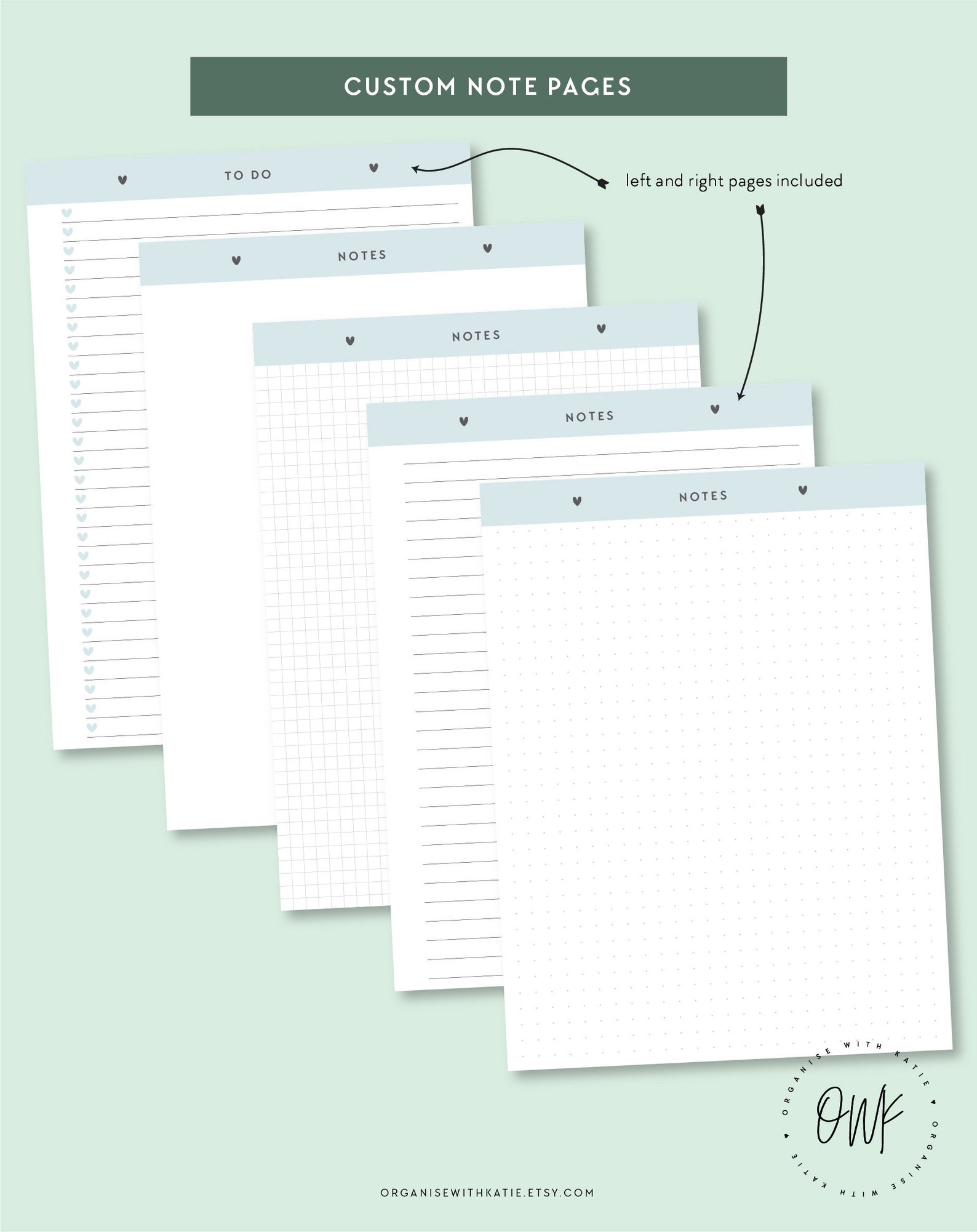 Classic Happy Planner Printable Notes and To Do Pages | Etsy
