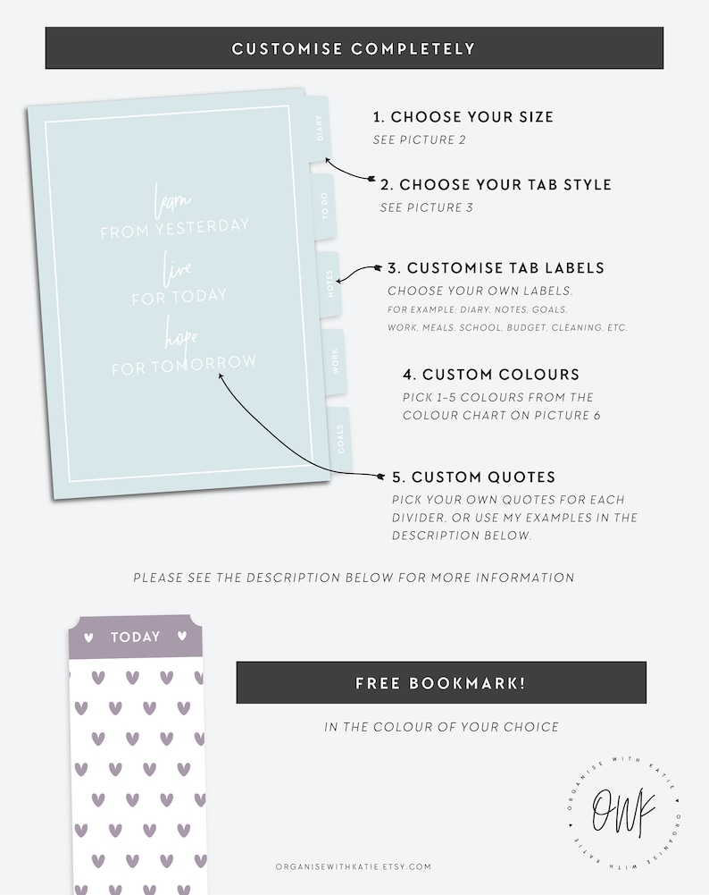 CUSTOM Printable Dividers for A5 Personal Happy Planner - Etsy