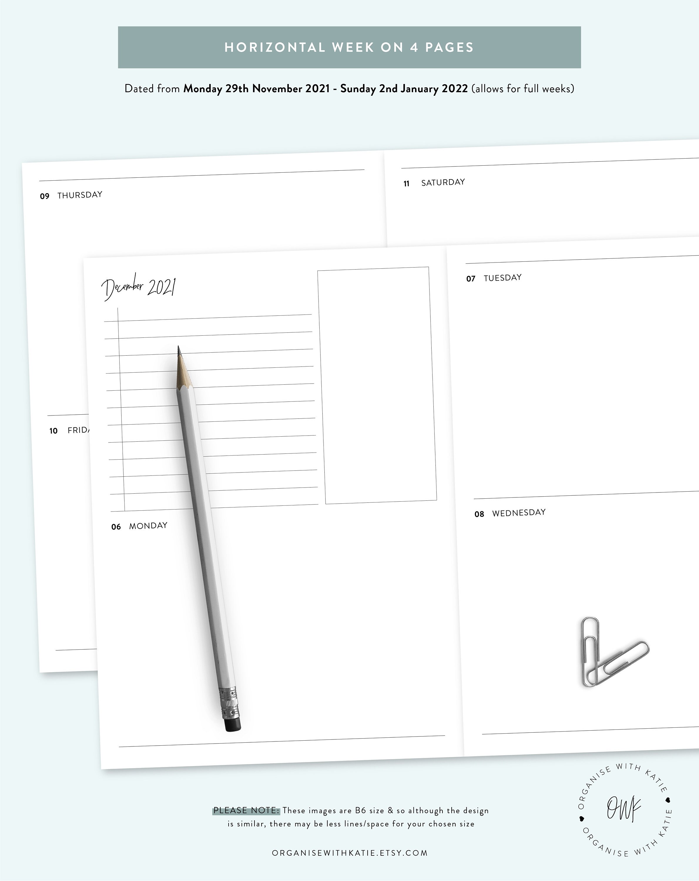 Paper & Party Supplies Paper Calendars & Planners TN Pocket A6 TN