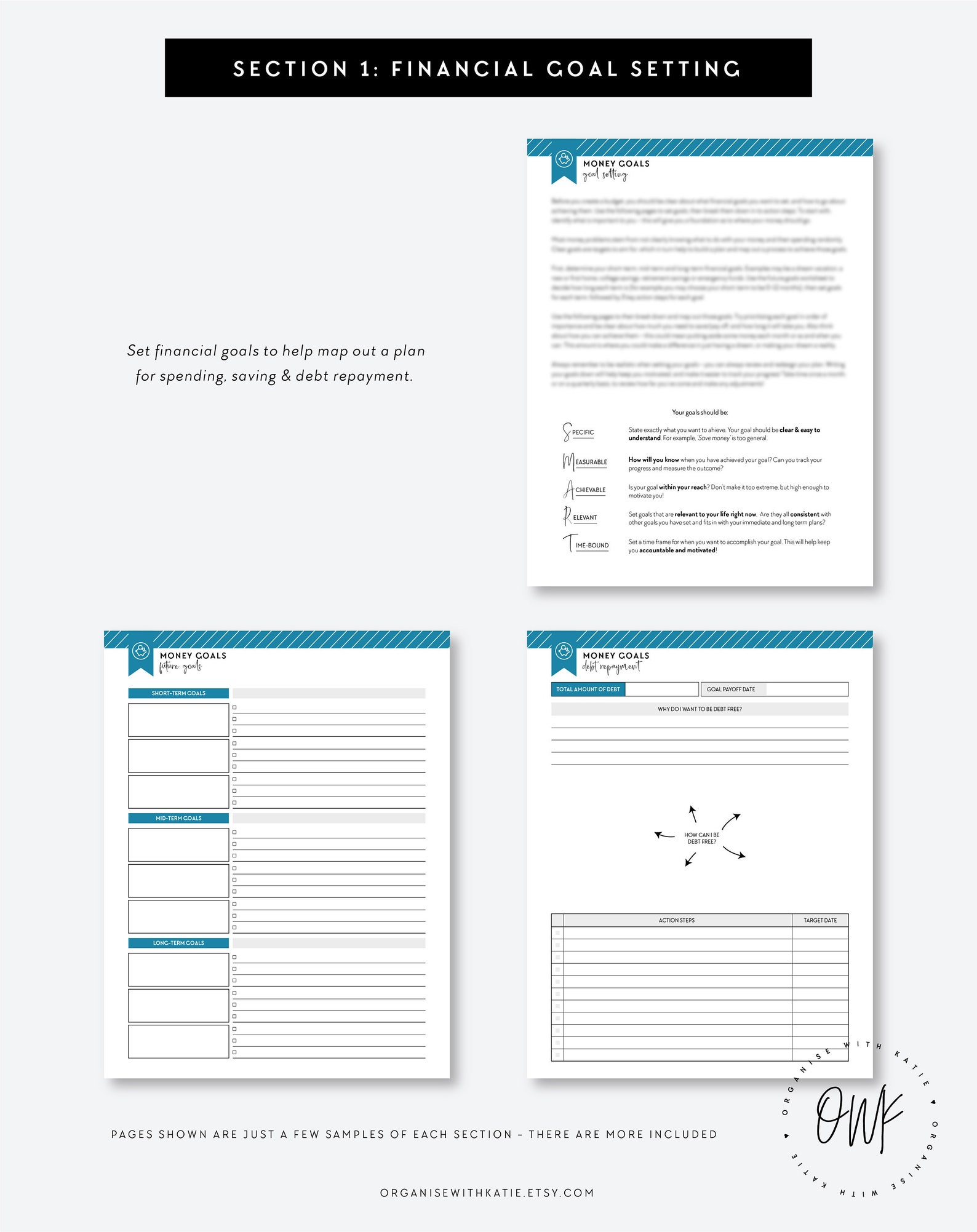 Budget Planner US Letter Size Printable Financial Inserts - Etsy UK