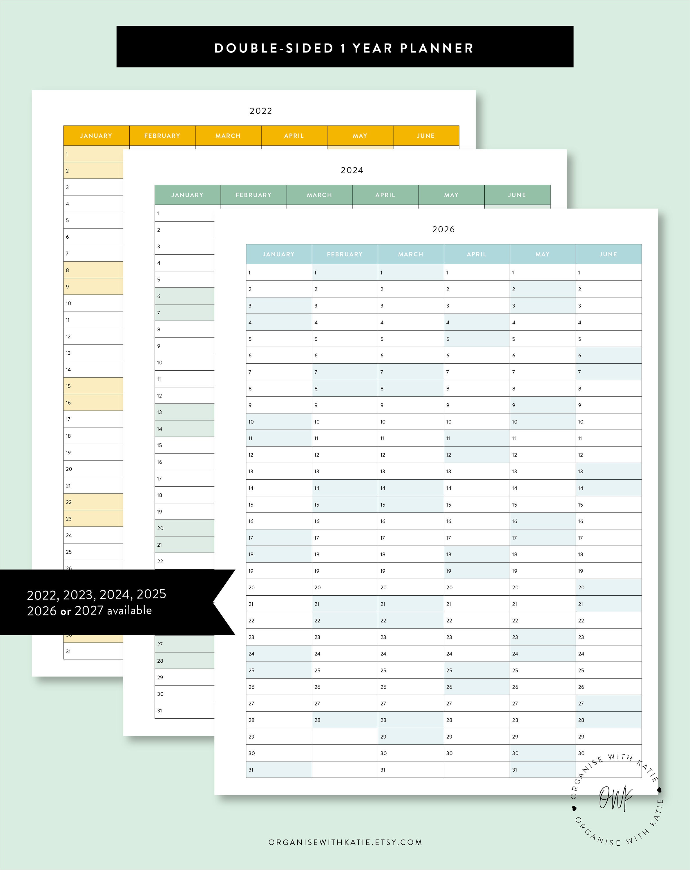 Ipfw Calendar 2023 2022 2023 2024 2025 2026 2027 Classic Happy Planner 1 | Etsy Canada