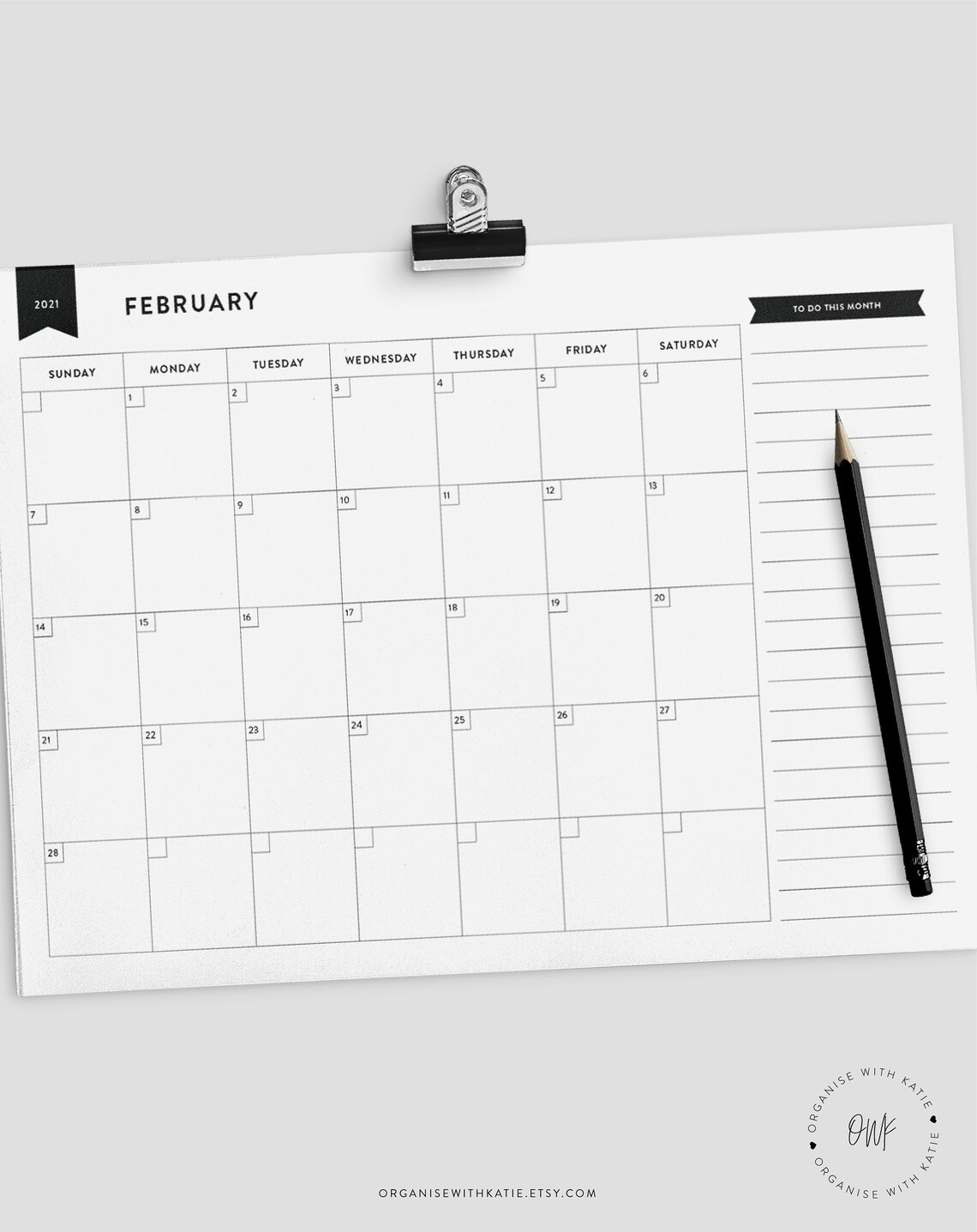 2021 Monthly Planner Wall Planner Big Calendar Large Wall Etsy