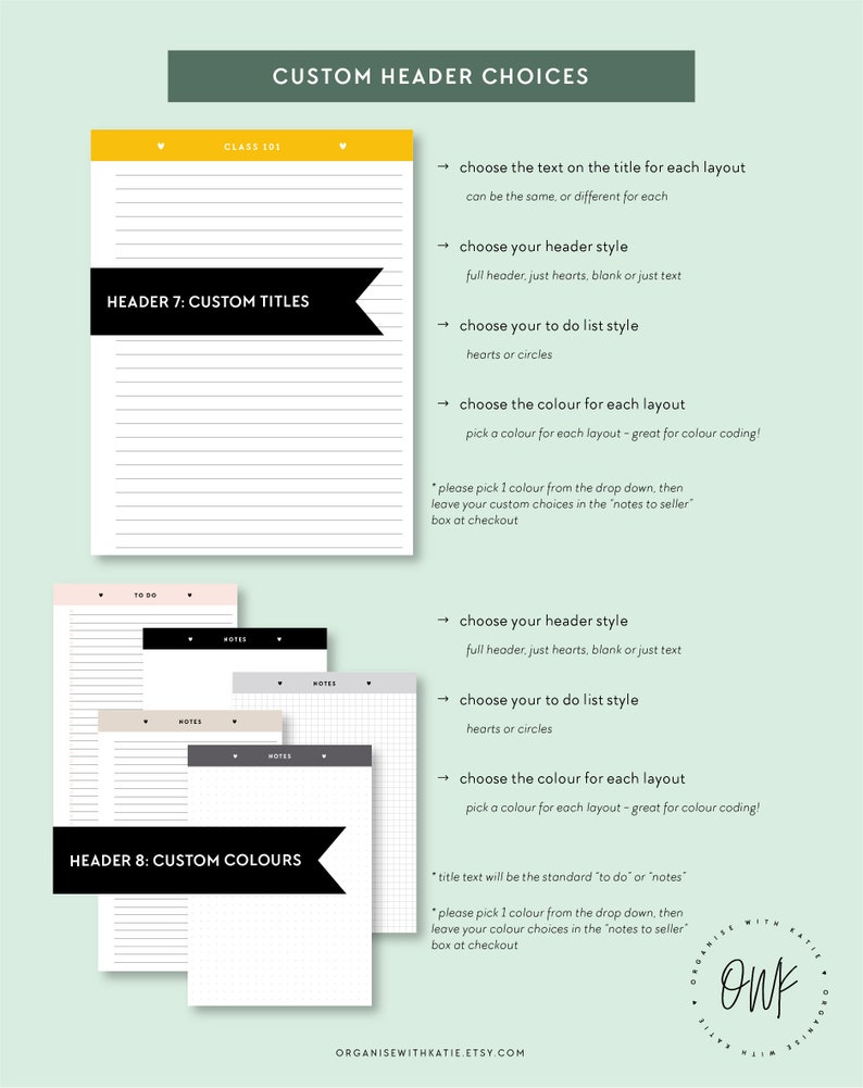 Classic Happy Planner Printable Notes and To Do Pages | Etsy