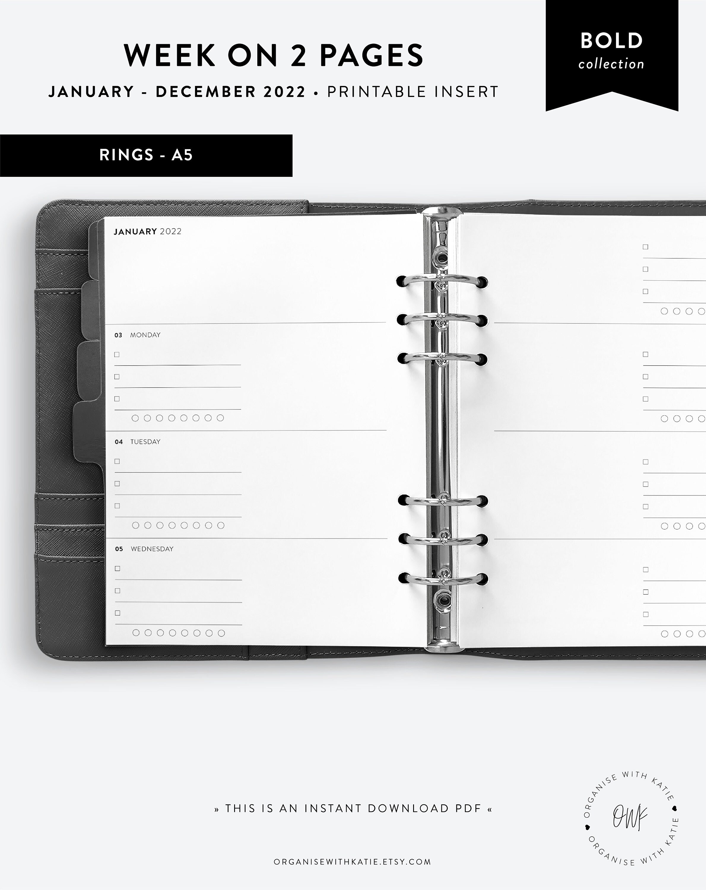 Paper & Party Supplies Weekly Planner Agenda Yearly Weekly Planner