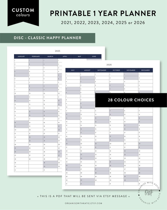 Calendar 2021 - 2025 : Printable Funny Planner Calendar 2021 2025 ...
