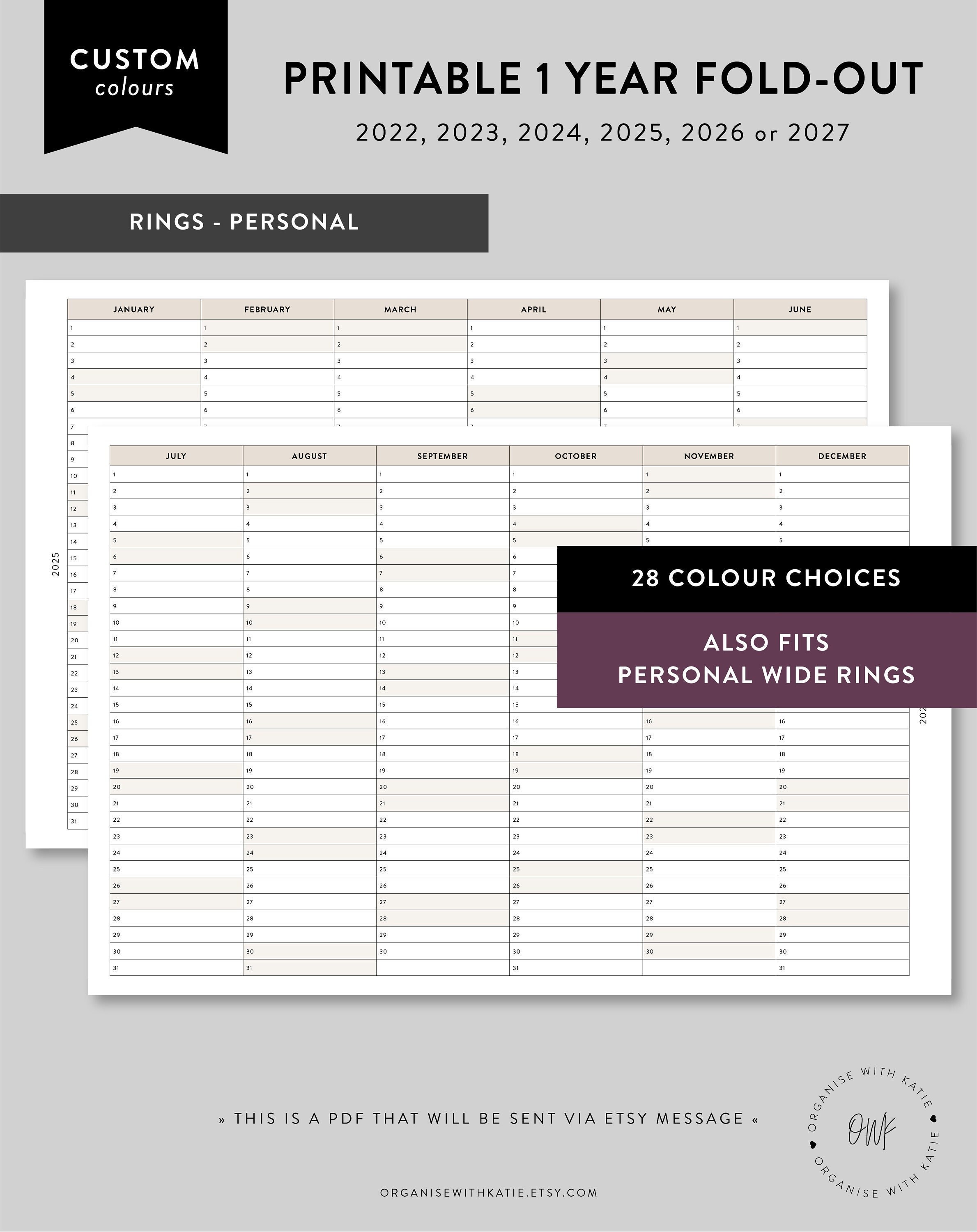 Georgia Tech Calendar 2023 2024 2022 2023 2024 2025 2026 2027 Personal Rings 1 Year | Etsy India