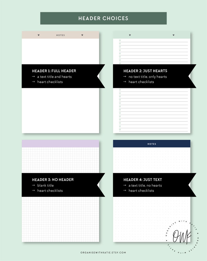 Classic Happy Planner Printable Notes and To Do Pages | Etsy