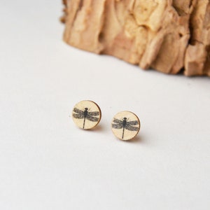 Holzstecker Libelle klein