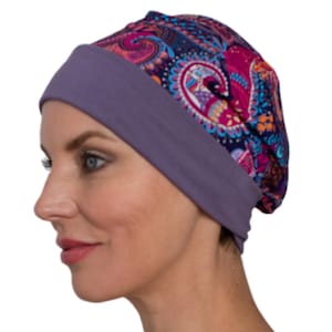 Reversible Bamboo Slouch Beanie: Soft Chemo Cap