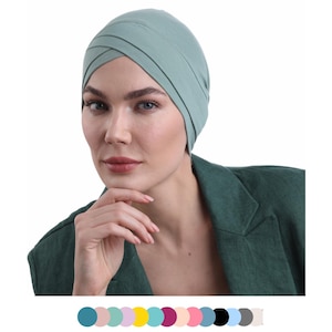 Bamboo Chemo Turban: W Front Headwear for Hair Loss