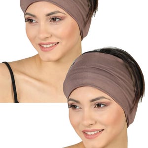Conjunto de faixas de cabelo extra largas de bambu, cobertura para queda de cabelo causada por alopecia.