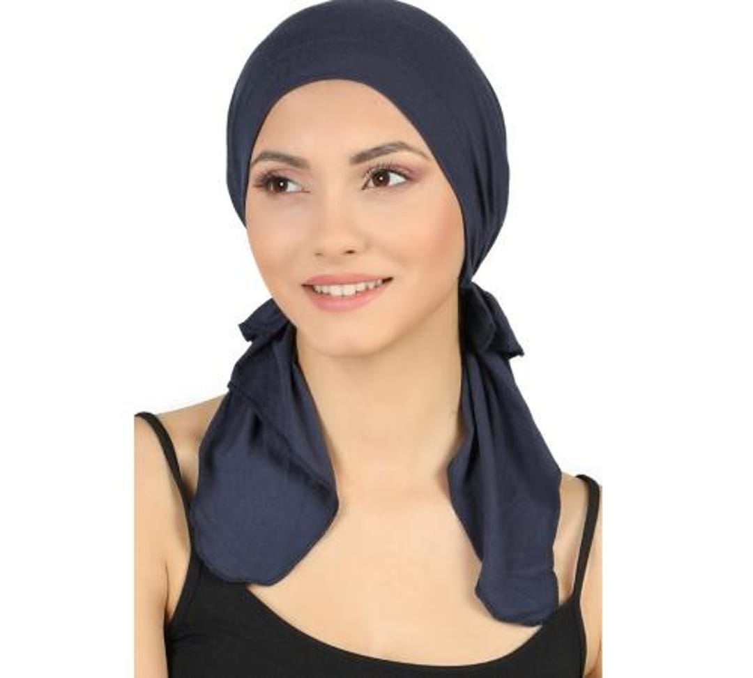 Bandana Pre-Annodato In Cotone E Bambù Per Chemioterapia E Perdita Capelli - Morbido E Traspirante - Foto 8