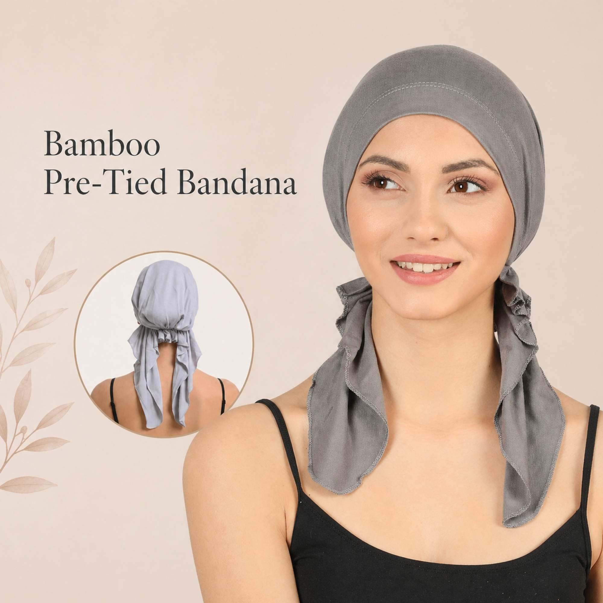 Pre-tied Bamboo Bandana: Chemo Head Scarf for Women, Full