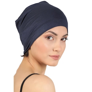 Unisex-Schlaf-Chemo-Kopfbedeckung, Bambus-Baumwoll-Kappe gegen Haarausfall, atmungsaktiv, Kopfbedeckung für Krebspatienten