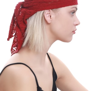 2pc Lace Bandana Full Headcover, Chemotherapy Headwear, Comfort All Day for Hair Loss