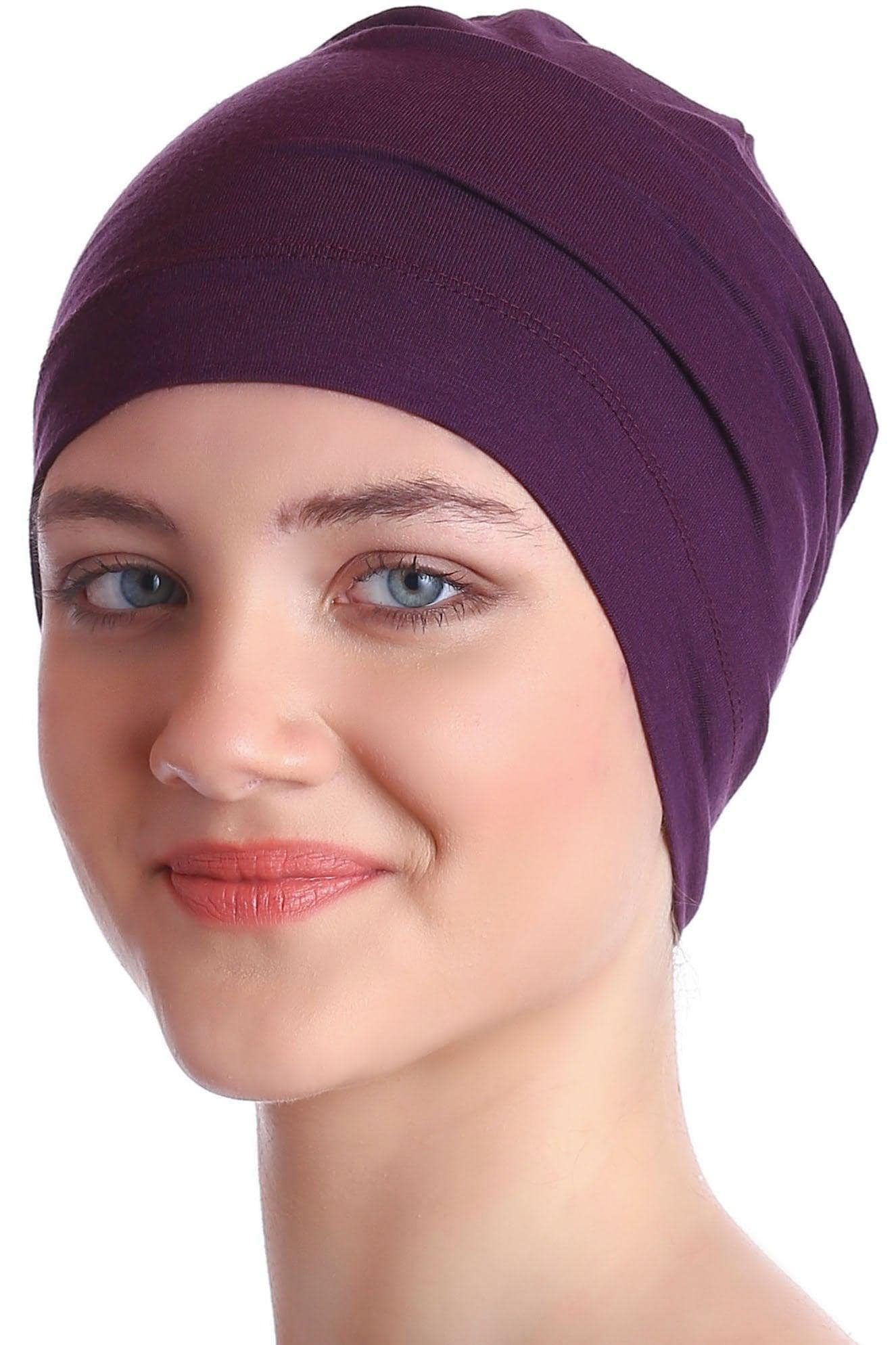 MASUMI Cuffia Notturna In Cotone Per Chemioterapia - Unisex, Colore Champagne, Morbida E Senza Cuciture