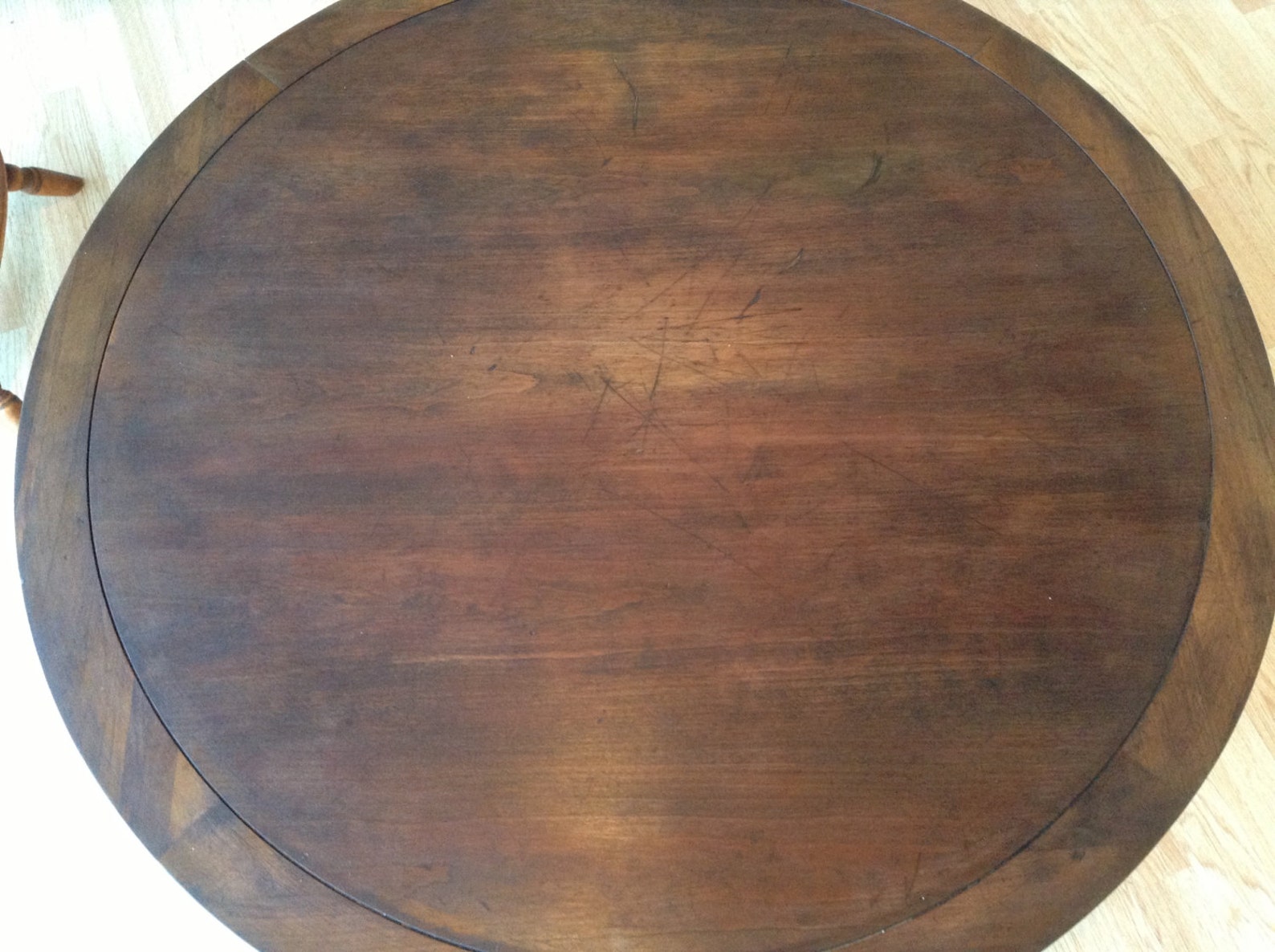 Large Round Vintage Coffee Table Etsy