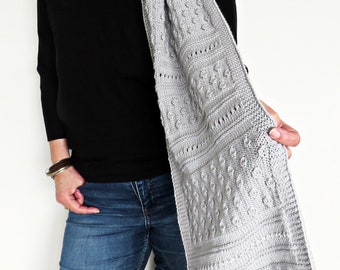 SCARF & WRAP PATTERN - Knitting- read about all the options below- pdf File