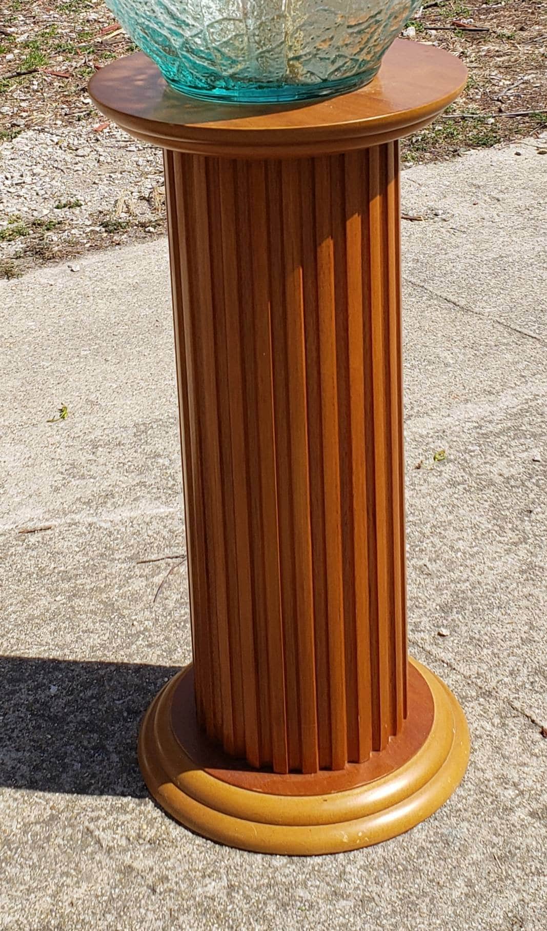 Plant Stand Vintage Column Maple or oak Home Decor Country Etsy