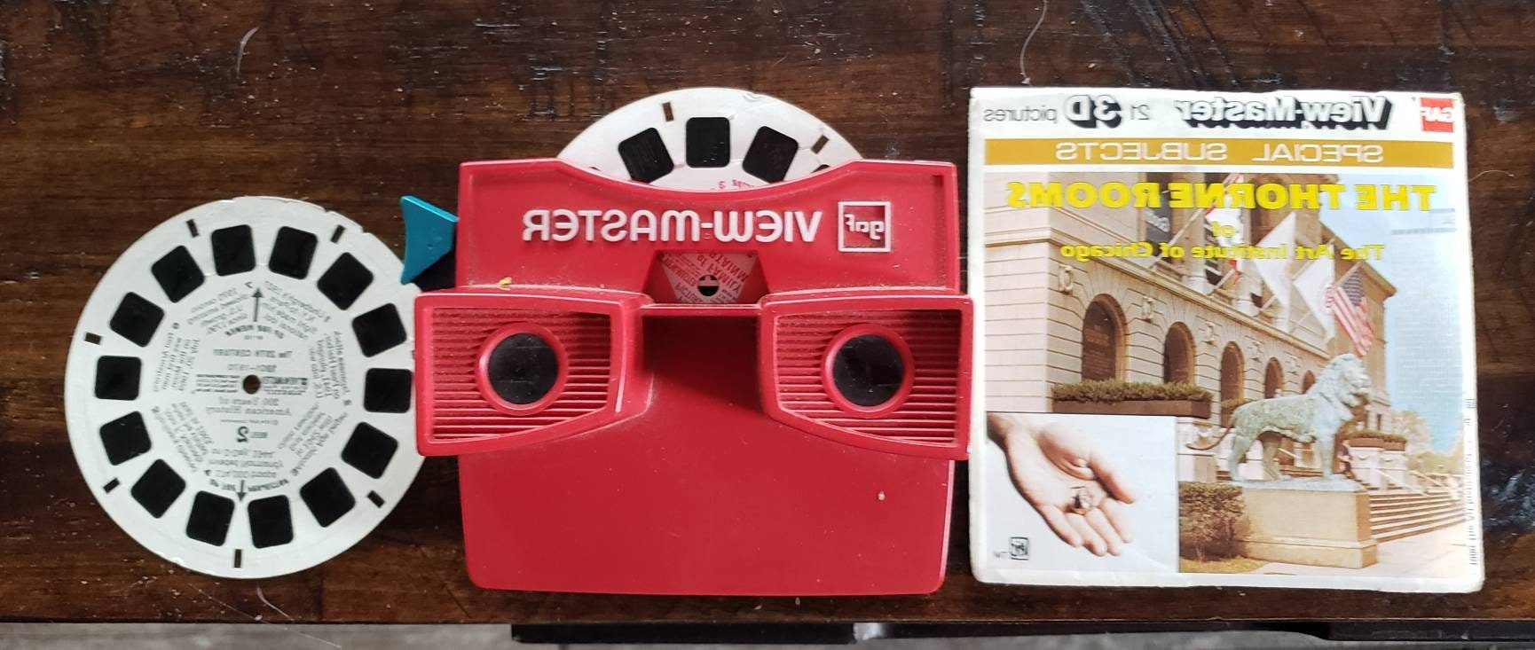 Viewmaster and 4 Reels Plus Demo Reel Vintage Collectible Toy GAF 1960's 3D  Viewer Retro Throne Rooms of Chicago Art Institute 20th Century 