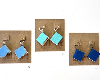 Tiny Book Earrings - 1 pair, Leather Books, Miniatures, Book Lover, Little Book, Small Book Jewelry, Book Gift, Leather Earrings, Librarian