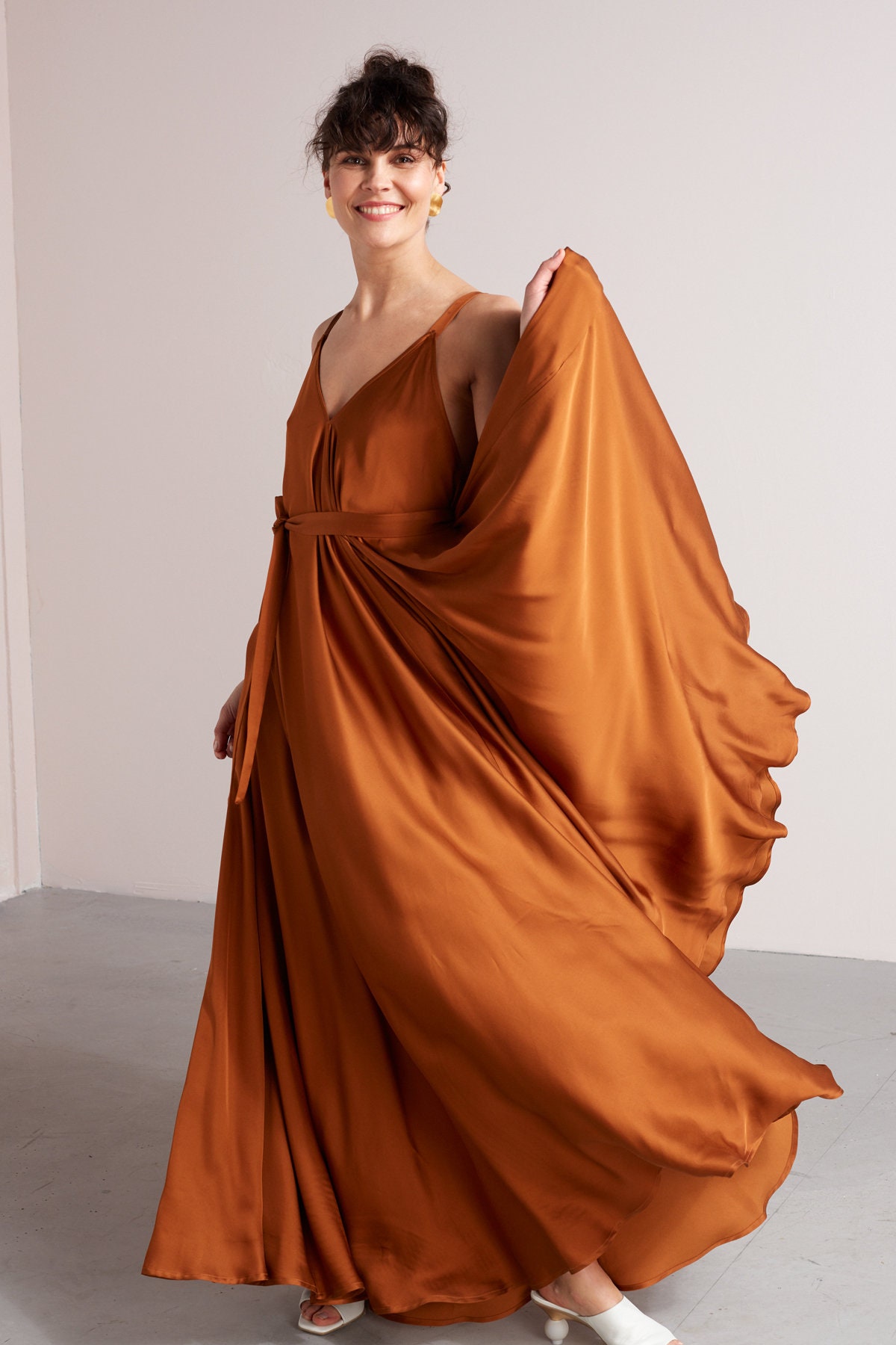Extremely Flowy Maxi Dress MALIA, Ankle Length Dress, Loose Dress, Sleeveless Dress, Summer Dress in Light Cream Viscose