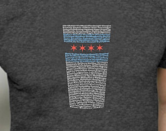 Chicagoland Brews Pint Glass T-Shirt, List of Chicago Illinois Area Breweries, Gifts for Beer Lovers, Gifts under 50