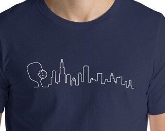 Chicago Skyline Pickleball Shirt - Best Gift under 30 Dollars for Chicago Pickleballers