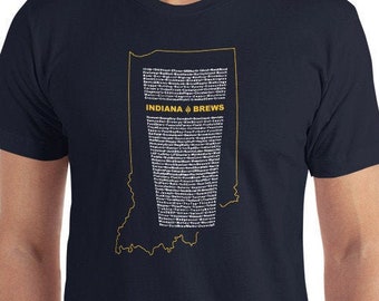 Indiana Brewery T-Shirt, Beer Lovers, Gifts, List of Indiana Breweries