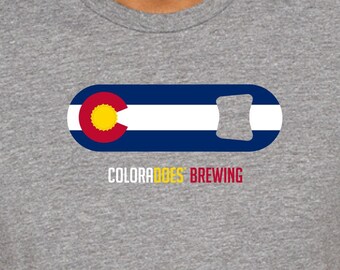 Colorado Does Brewing T-Shirt, Bottle Opener, Colorado Flag