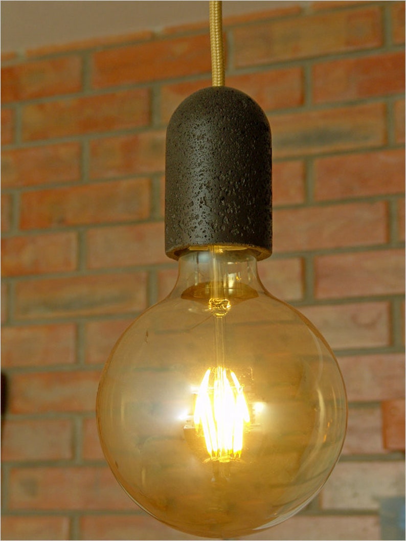 Stone design industrial lamp workshop lighting Concrete pendant lighting cylindrical shape