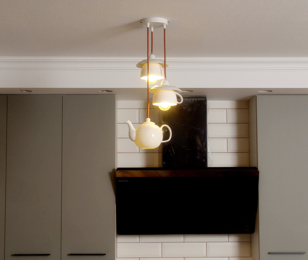 Teacup Teapot Chandelier, Alice in Wonderland Kitchen Lighting - Etsy
